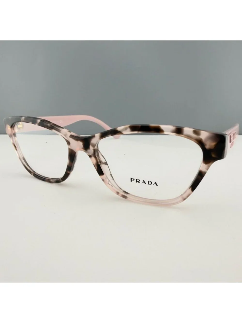 Prada Eyeglasses Frames Only VPR 05W ROJ-1O1 Pink Marble Brown 53-19
